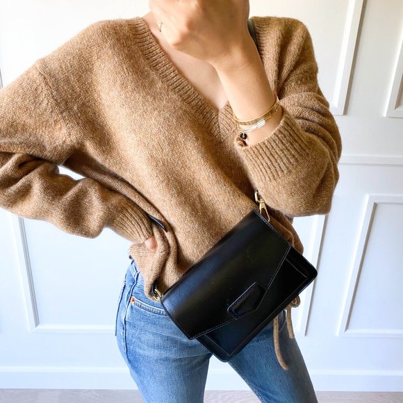 The Bobbi Leather Small Crossbody Bag - Black - Picture 11 of 11